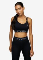 Gym King Intention Multi Rib Sports Bra Black Women Clothing J2PFB540 - Image 3