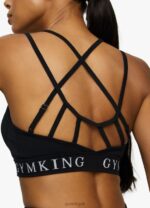 Gym King Intention Multi Rib Sports Bra Black Women Clothing J2PFB540 - Image 7