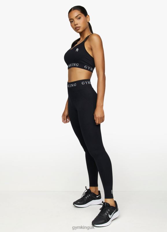 Gym King Intention Multi Rib Sports Bra Black Women Clothing J2PFB540 - Image 9