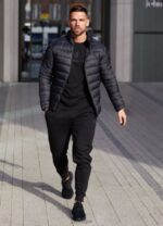 Gym King Lightweight Packaway Puffer Jacket Black Men Clothing J2PFB312 - Image 4