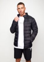 Gym King Lightweight Packaway Puffer Jacket Black Men Clothing J2PFB312 - Image 6