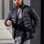 Gym King Lightweight Packaway Puffer Jacket Dark Grey Men Clothing J2PFB313
