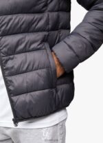 Gym King Lightweight Packaway Puffer Jacket Dark Grey Men Clothing J2PFB313 - Image 3
