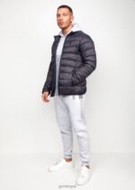 Gym King Lightweight Packaway Puffer Jacket Dark Grey Men Clothing J2PFB313 - Image 9