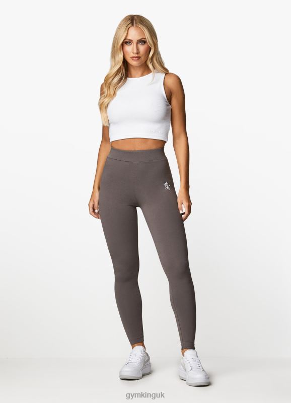 Gym King Linear Arch Jersey Legging Steel Grey/White Women Clothing J2PFB323 - Image 3