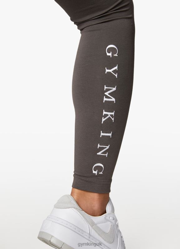 Gym King Linear Arch Jersey Legging Steel Grey/White Women Clothing J2PFB323 - Image 5