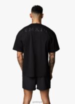 Gym King Linear Arch Tee Black Men Clothing J2PFB75 - Image 3