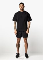 Gym King Linear Arch Tee Black Men Clothing J2PFB75 - Image 4