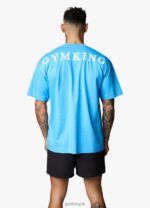Gym King Linear Arch Tee Malibu Blue Men Clothing J2PFB76 - Image 2