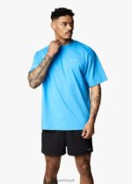 Gym King Linear Arch Tee Malibu Blue Men Clothing J2PFB76 - Image 6