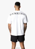 Gym King Linear Arch Tee White Men Clothing J2PFB71 - Image 2