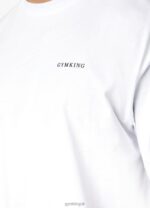 Gym King Linear Arch Tee White Men Clothing J2PFB71 - Image 4