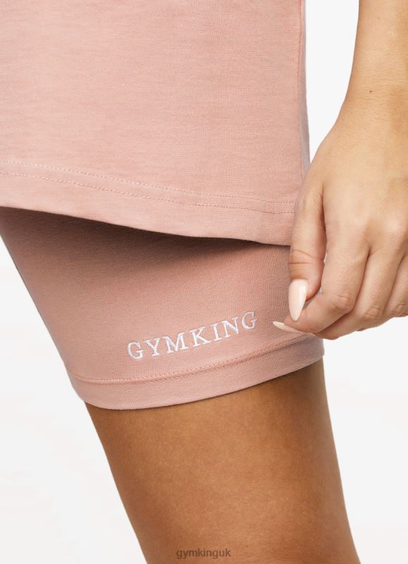 Gym King Linear Cycle Short Coral Almond Women Clothing J2PFB518 - Image 3