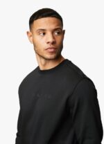 Gym King Linear Print Crew Tracksuit Black Men Clothing J2PFB256 - Image 11