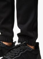 Gym King Linear Print Crew Tracksuit Black Men Clothing J2PFB256 - Image 3
