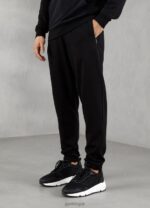 Gym King Linear Print Interlock Jogger Black Men Clothing J2PFB292 - Image 2