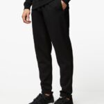 Gym King Linear Print Interlock Jogger Black Men Clothing J2PFB292
