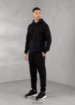Gym King Linear Print Interlock Jogger Black Men Clothing J2PFB292 - Image 6