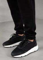 Gym King Linear Print Interlock Jogger Black Men Clothing J2PFB292 - Image 7