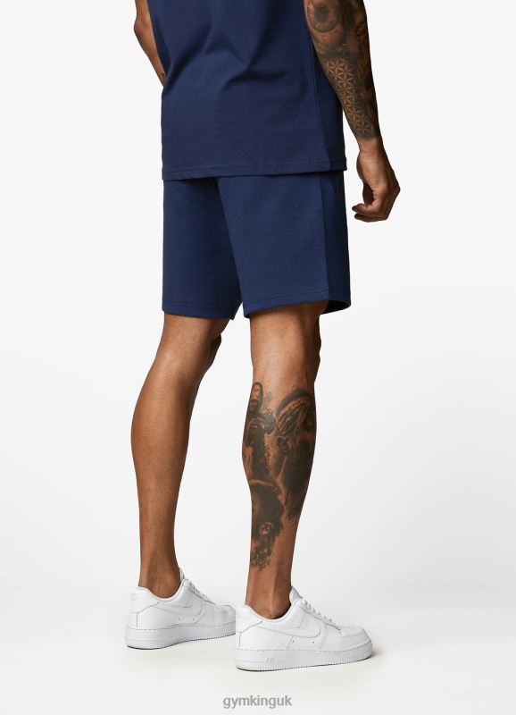 Gym King Linear Print Interlock Short Moonlight Blue Men Clothing J2PFB118 - Image 3