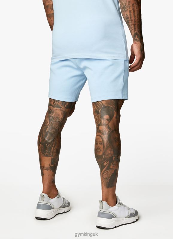 Gym King Linear Print Interlock Short Tranquil Blue Men Clothing J2PFB119 - Image 6