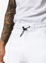 Gym King Linear Print Interlock Short White Men Clothing J2PFB120 - Image 6