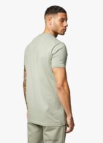 Gym King Linear Print Tee Soft Khaki Men Clothing J2PFB18 - Image 3