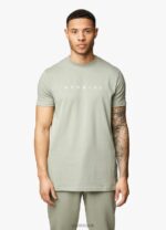 Gym King Linear Print Tee Soft Khaki Men Clothing J2PFB18 - Image 8