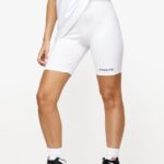 Gym King Linear Short White Women Clothing J2PFB506