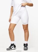 Gym King Linear Short White Women Clothing J2PFB506