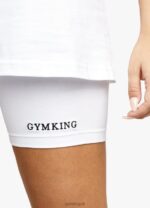 Gym King Linear Short White Women Clothing J2PFB506 - Image 4
