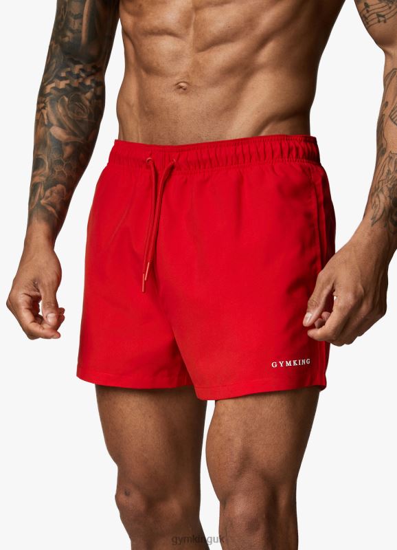 Gym King Linear Swim Short 4'' Chilli Red Men Clothing J2PFB161 - Image 2