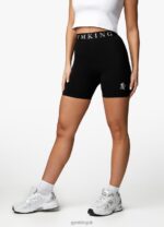 Gym King Linear Tape Cycle Short Black Women Clothing J2PFB499 - Image 2