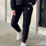 Gym King Linear Tape Fleece Jogger Black Women Clothing J2PFB600