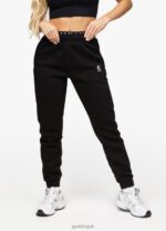 Gym King Linear Tape Fleece Jogger Black Women Clothing J2PFB600 - Image 3