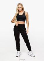 Gym King Linear Tape Fleece Jogger Black Women Clothing J2PFB600 - Image 5