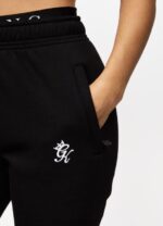 Gym King Linear Tape Fleece Jogger Black Women Clothing J2PFB600 - Image 6
