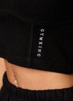 Gym King Malibu Corset Detail Crop Tee Black Women Clothing J2PFB346 - Image 8