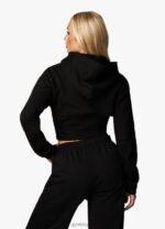 Gym King Malibu Corset FZ Hood & Jogger Black Women Clothing J2PFB564 - Image 12