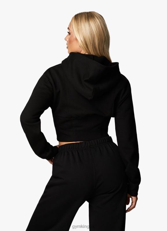 Gym King Malibu Corset FZ Hood & Jogger Black Women Clothing J2PFB564 - Image 12