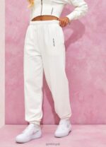 Gym King Malibu Corset FZ Hood & Jogger Cream Women Clothing J2PFB563 - Image 4