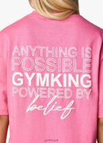 Gym King Malibu Oversized BF Tee Paradise Pink Women Clothing J2PFB348 - Image 11