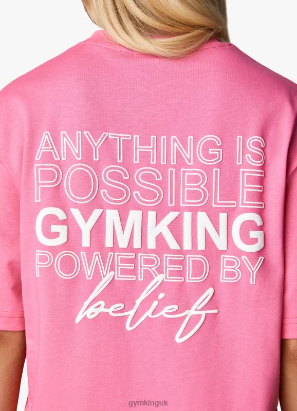 Gym King Malibu Oversized BF Tee Paradise Pink Women Clothing J2PFB348 - Image 11