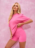 Gym King Malibu Oversized BF Tee Paradise Pink Women Clothing J2PFB348