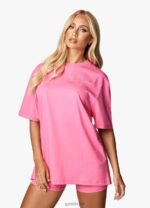 Gym King Malibu Oversized BF Tee Paradise Pink Women Clothing J2PFB348 - Image 7