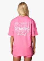 Gym King Malibu Oversized BF Tee Paradise Pink Women Clothing J2PFB348 - Image 8