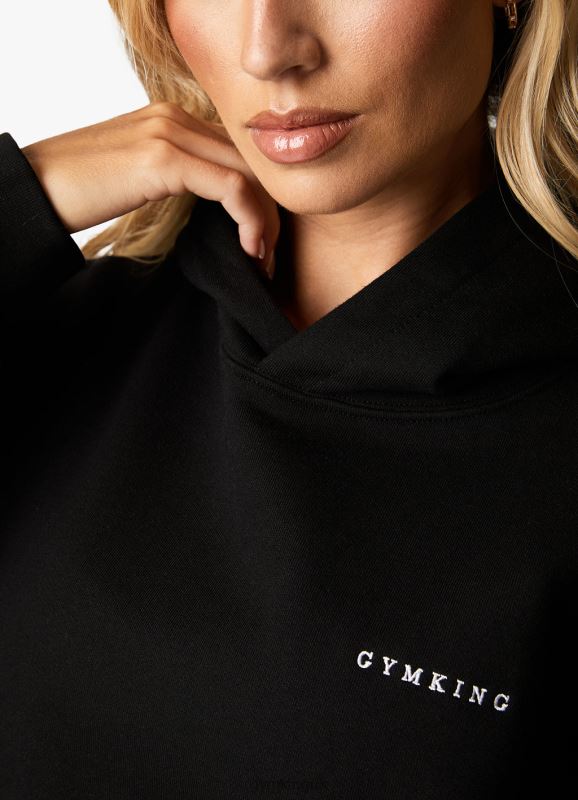 Gym King Malibu Oversized Hood Black Women Clothing J2PFB352 - Image 13
