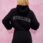 Gym King Malibu Oversized Hood Black Women Clothing J2PFB352