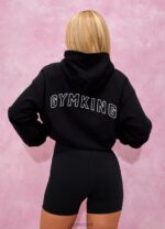 Gym King Malibu Oversized Hood Black Women Clothing J2PFB352