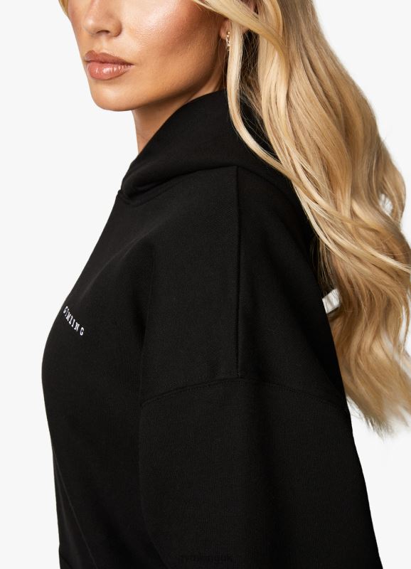 Gym King Malibu Oversized Hood Black Women Clothing J2PFB352 - Image 5